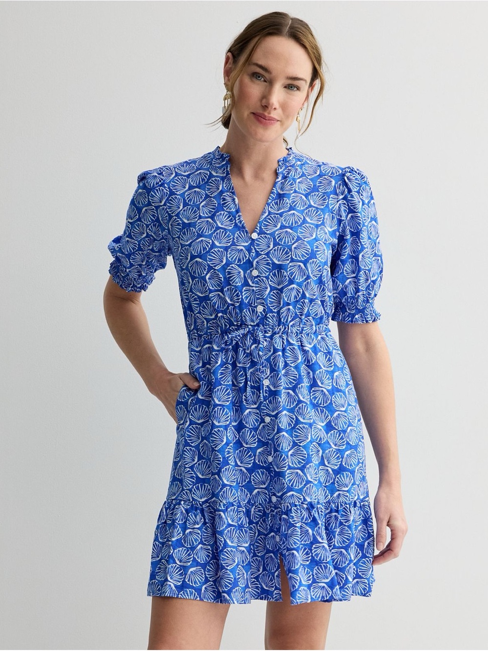 Sonoma Goods For Life Ruffle Collar Tie Waist Dress, Size XXL